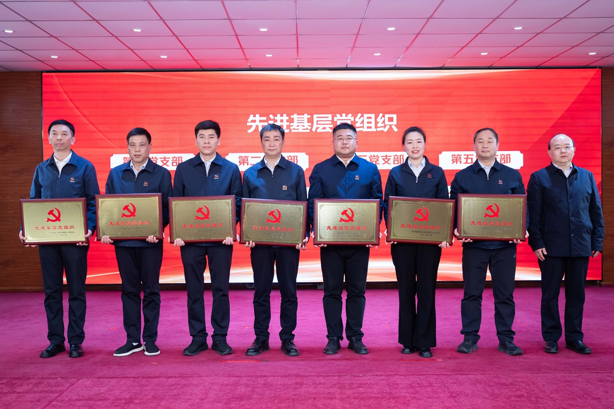 09河南省联通公司不动产运营部总经理余音为荣获公司“先进基层党组织”的：第一、第二、第三、第五、第六、第九、第二十一党支部代表颁奖表彰.JPG